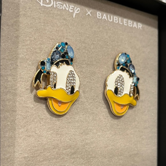 BaubleBar Disney Donald Duck Stud Earrings - Blue, Yellow, White - Picture 3 of 4
